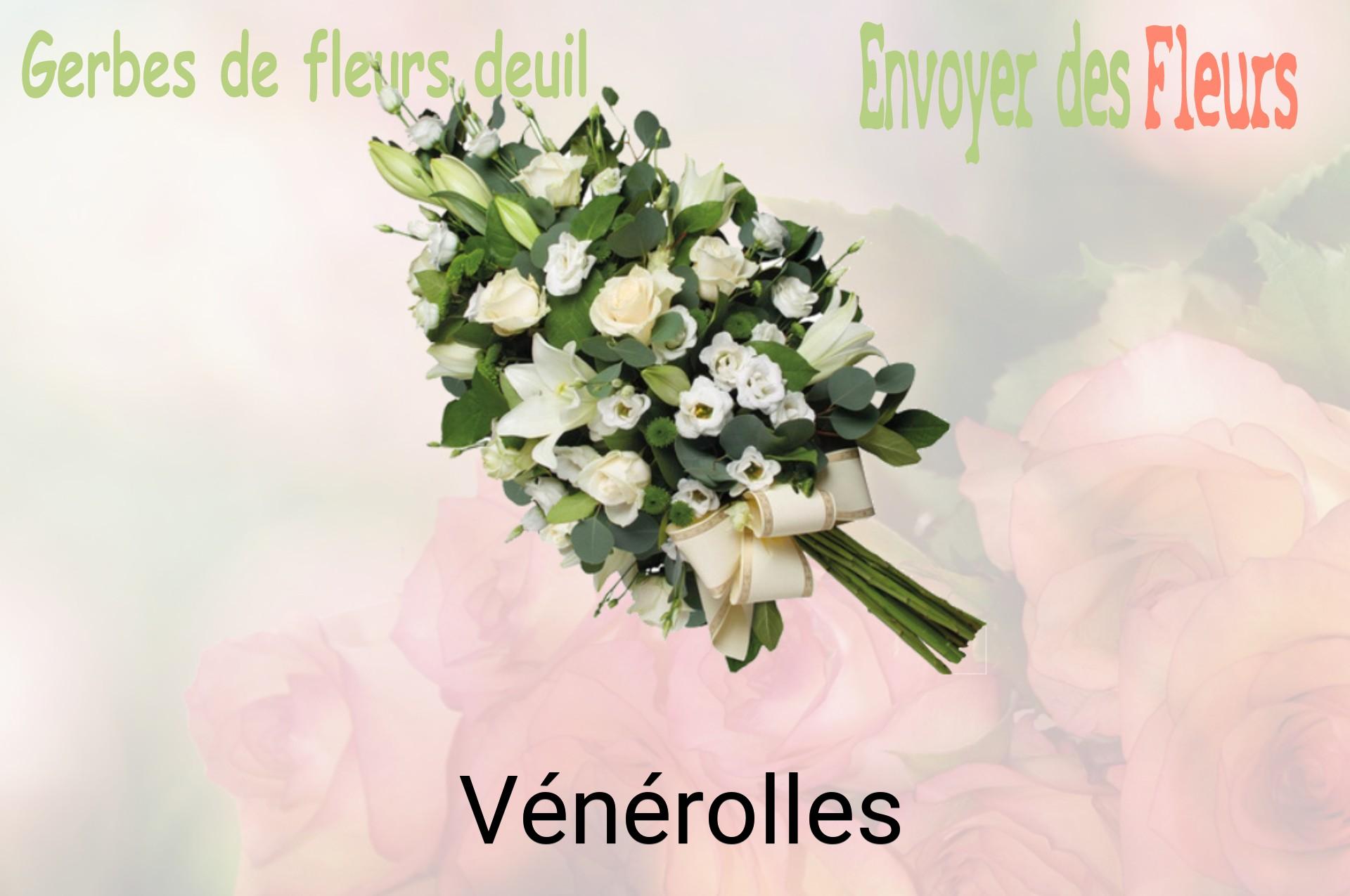 Gerbe de fleurs de deuil livrée à Vénérolles